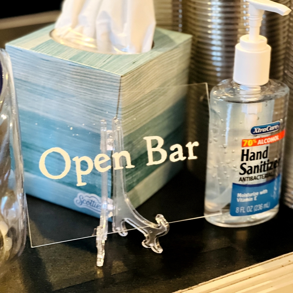 Open Bar Small Sign